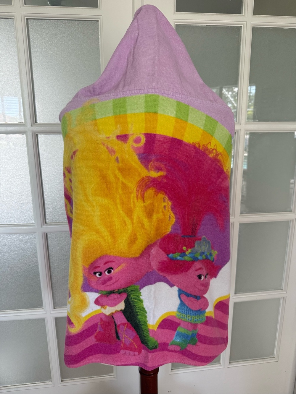 DreamWorks Trolls Band Together Hooded Beach Towel Poppy Branch Pink Kids